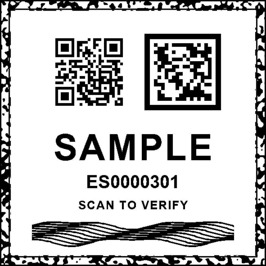 MiSa standard 25 mm security label